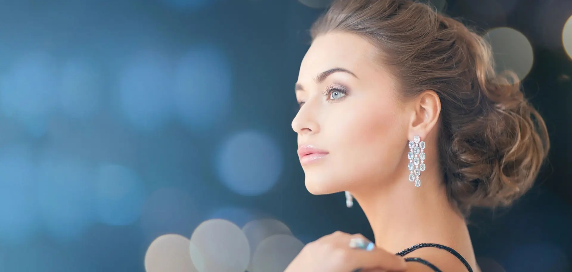 Lady with a diamond earrings