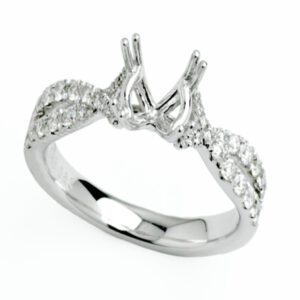 Infinity diamond engagement ring