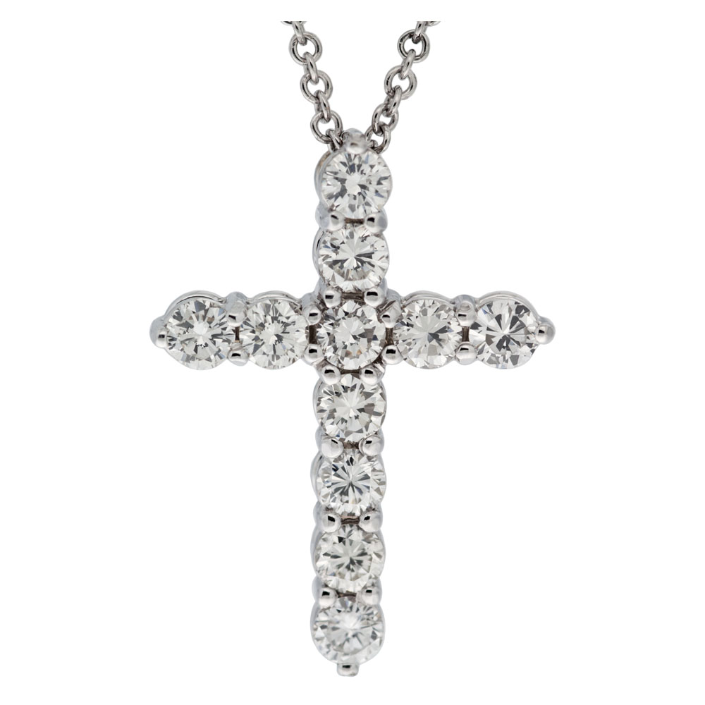 eleven stone diamond cross