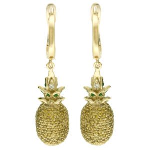 Yellow diamond pineapple earrings