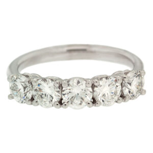 five stone engagement ring front