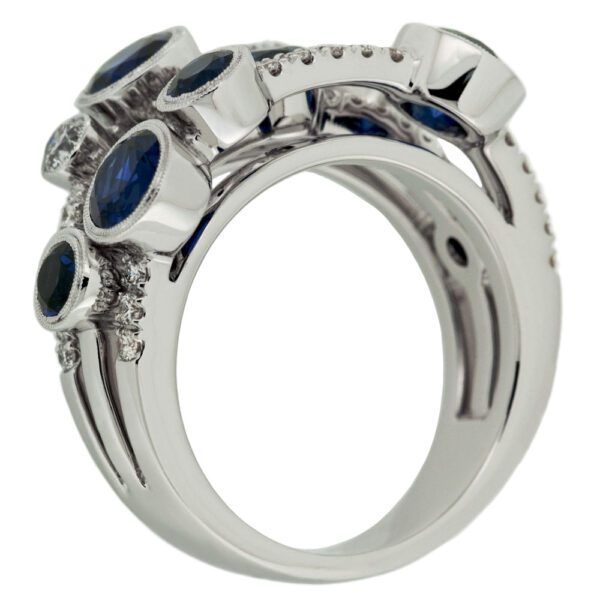 SEVEN SAPPHIRE RING - Mouradian Jewelry