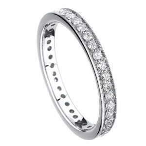 PAVE’ DIAMOND ETERNITY WEDDING BAND IN PLATINUM