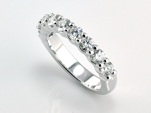 eternal nine stone diamond wedding ring in platinum